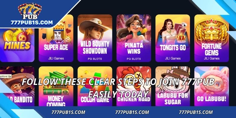 Follow these clear steps to join 777PUB easily today
