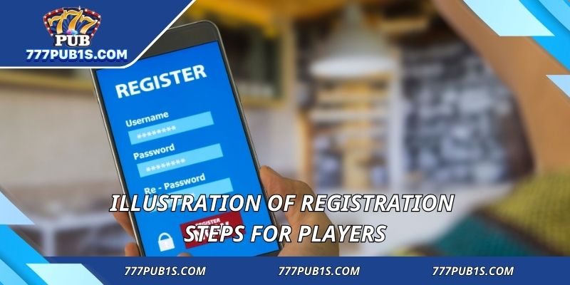 Illustration of registration steps for players
