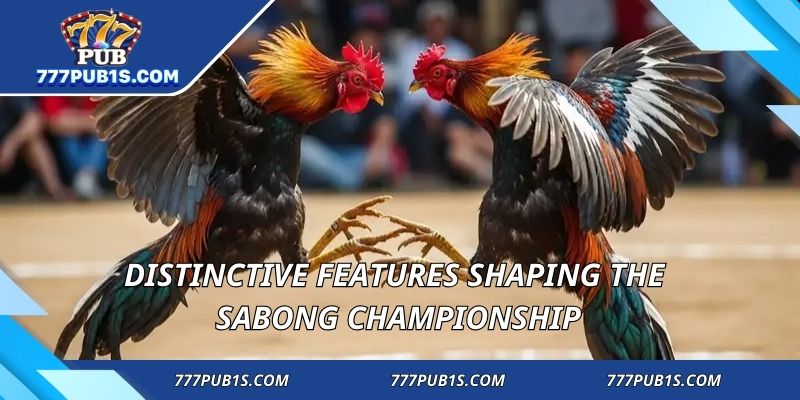 Distinctive features shaping the sabong championship